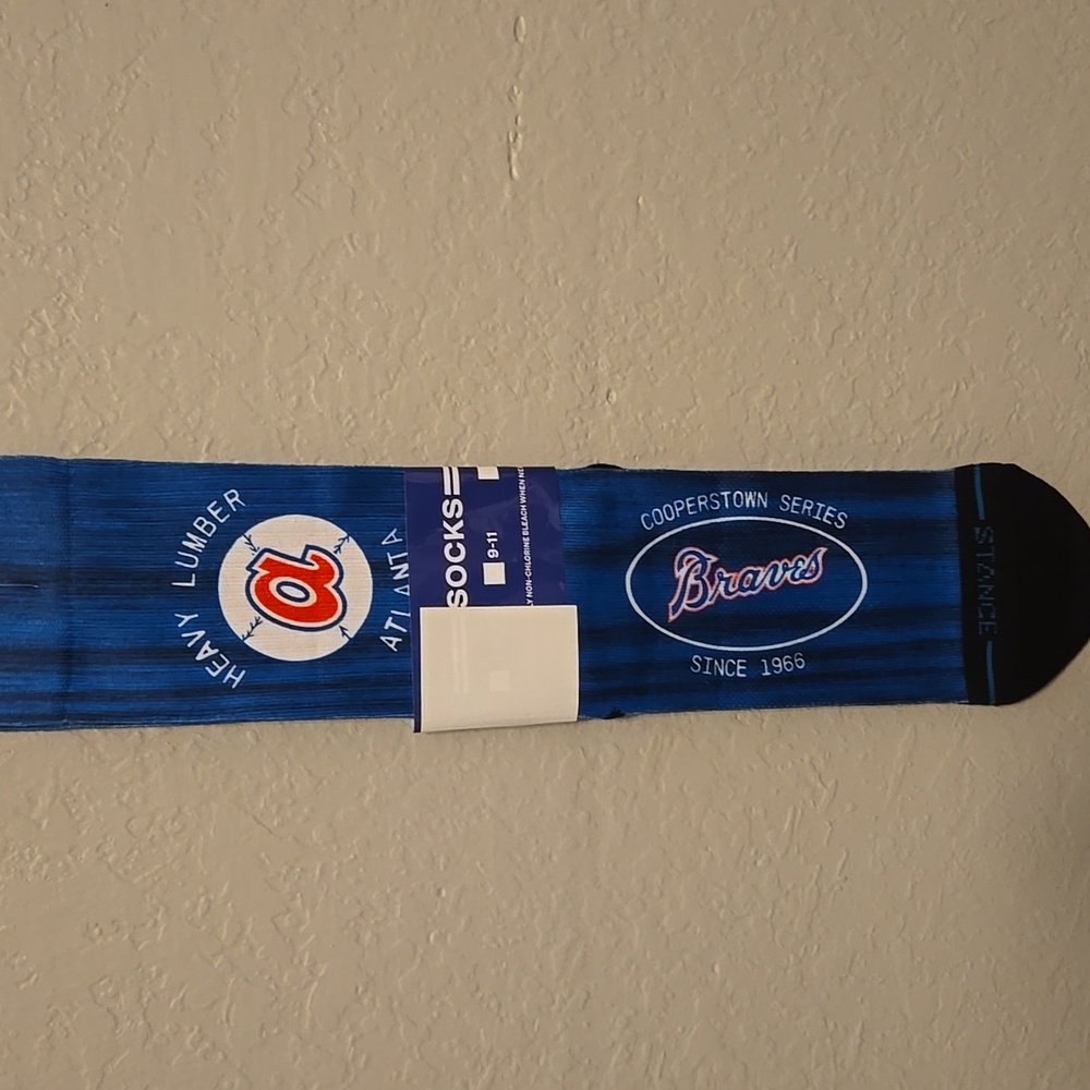 Stance Blue Atlanta Braves Socks, MLB, Mens L, Size 9-13